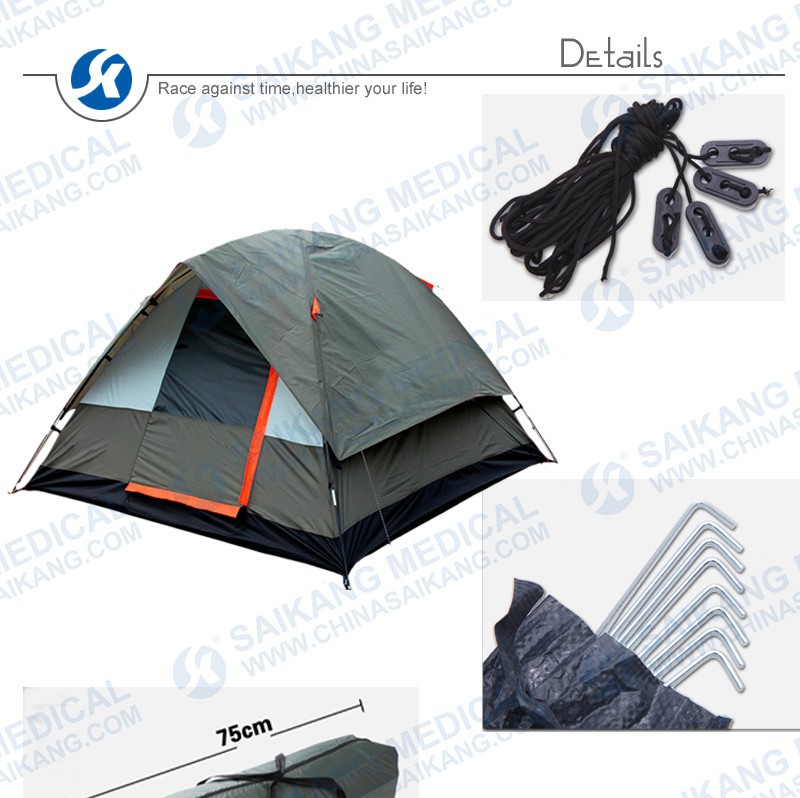 2 Person Canvas Camping Tent for Travel with Professional Service