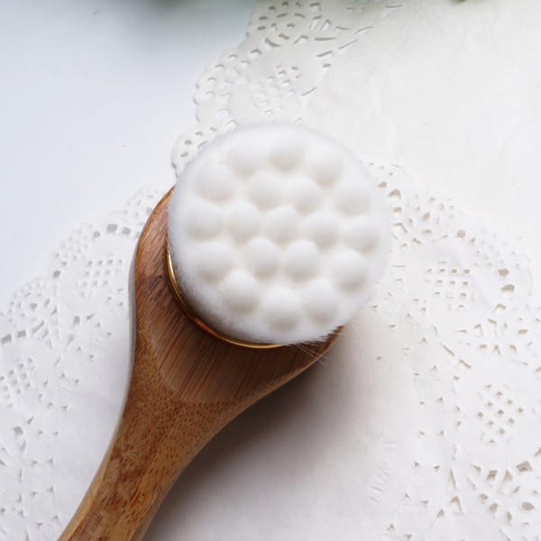 New Bamboo Long Facial Massage Cleansing Brush Facial Brush