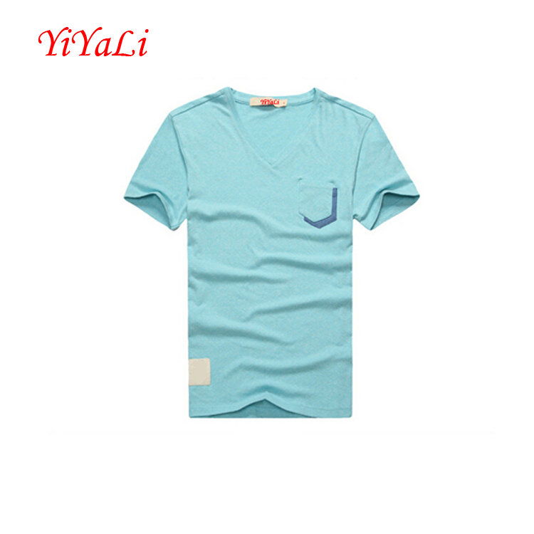 Men Shirt Cotton Shirt Business T-Shirt V-Neck Blouse