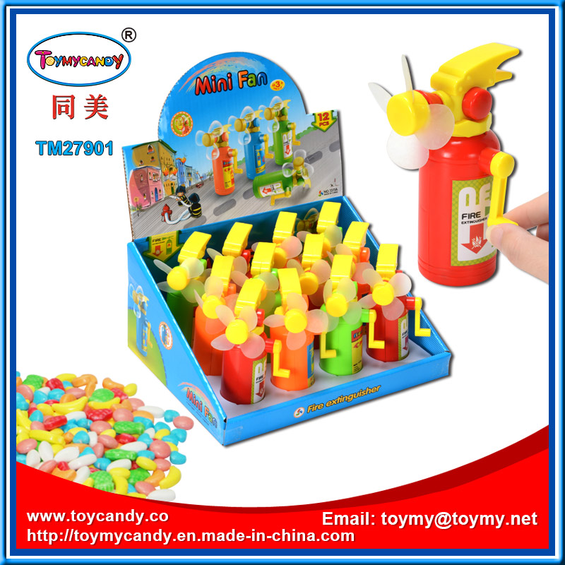 Plastic Extinguisher Fan Toy with Candy