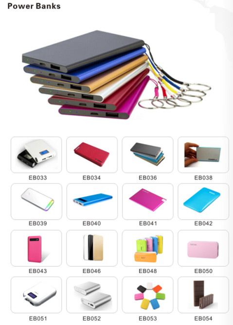 2016 New Portable Charger Power Bank Mobile External Battery 2600mAh Power Bank for Promotion