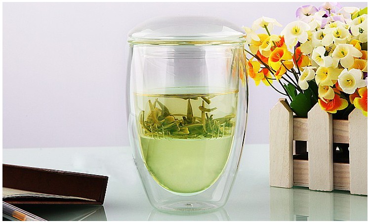 350ml (12oz) Double Wall Glass Tea Cup