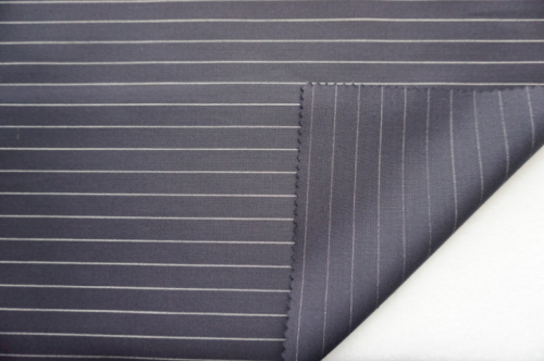 Strip Navy Wool Fabric of 100% Wool