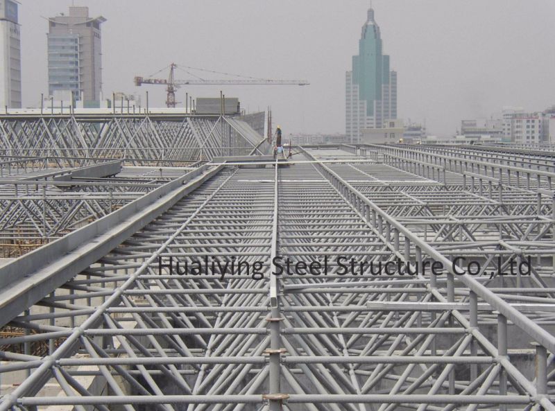 Space Grid Structures Roofing of Workshop in Guangzhou with Large Span