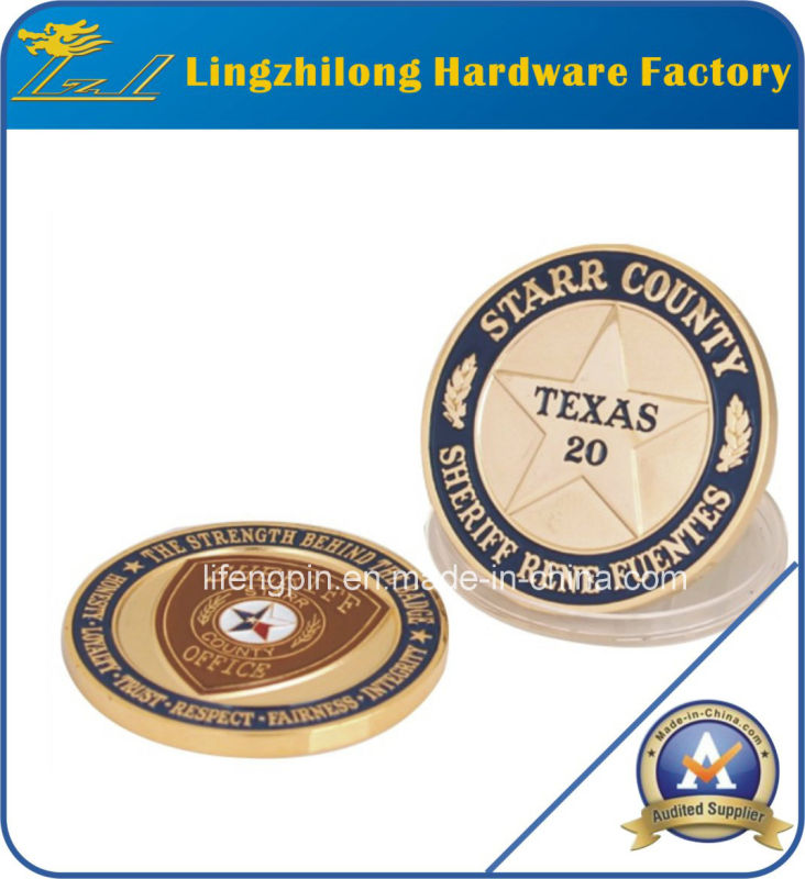 Gold Texas Security Officer Lapel Coin