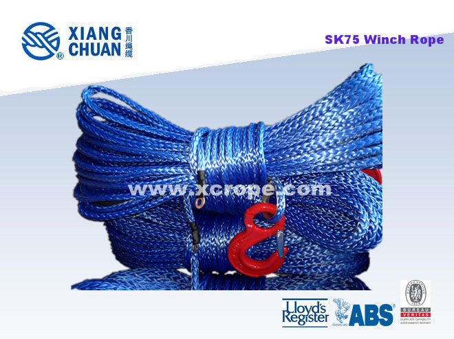 UHMWPE Sk75 Blue Winch Rope