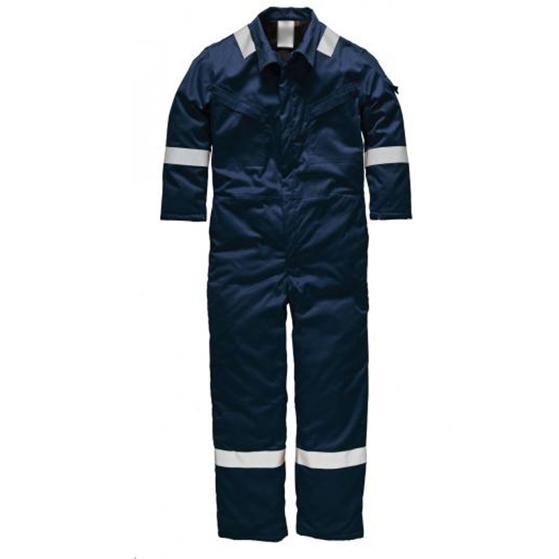 Mens Cotton High Visibility Navy Blue Insulated Coverall