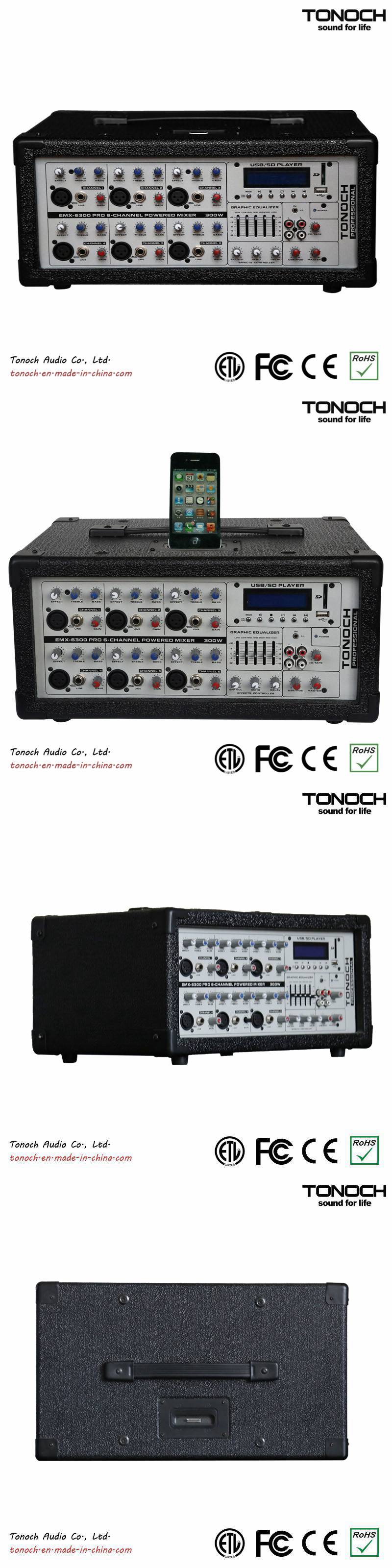 Tonoch 6 Channels Power Box PA Mixer
