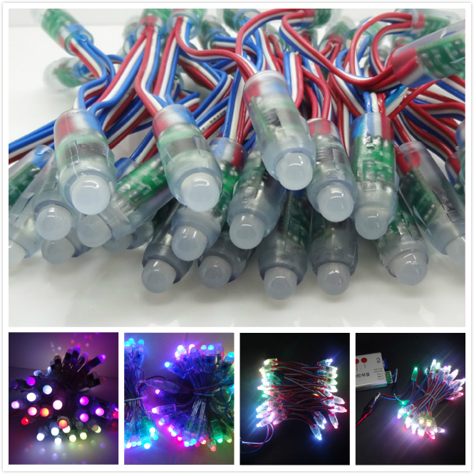 Waterproof IP68 Round Head 12V 0.3W 12mm Ws2811 RGB LED Pixel Light