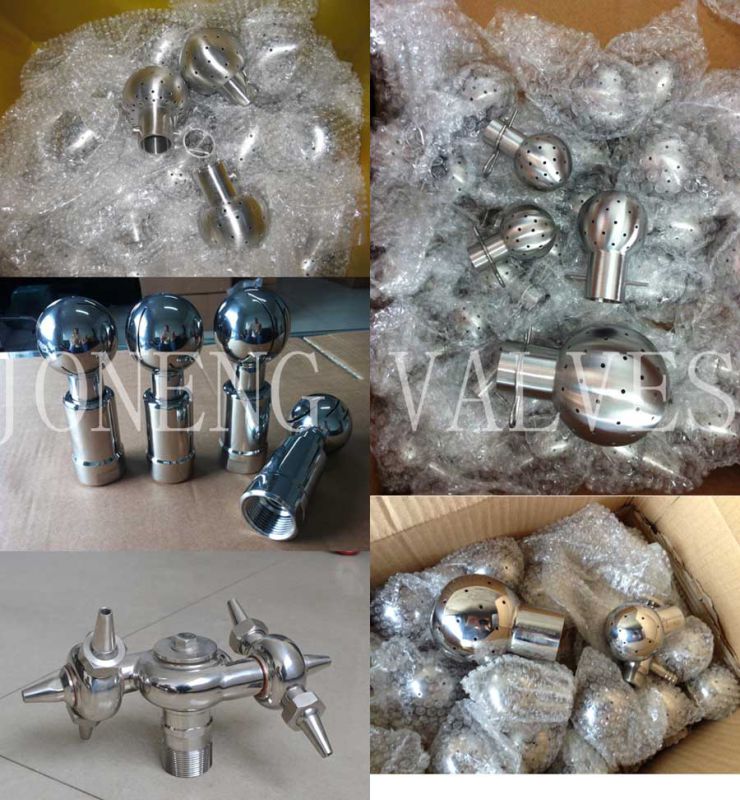 Stainless Steel Hygienic Fixed Type Pin Cleaning Ball (JN-CB2006)