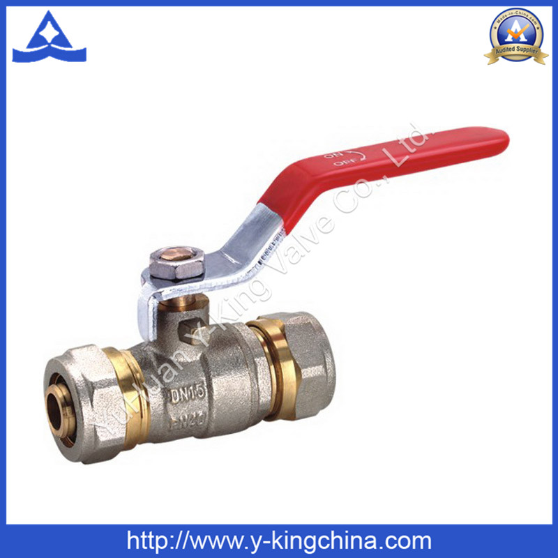 Forged Brass Compression Ball Valve with Iron Handle (YD-1039)