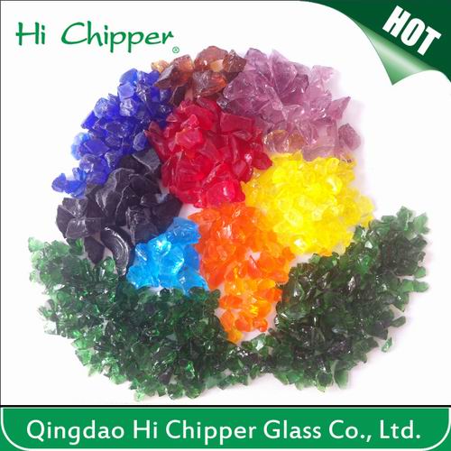 Lanscaping Glass Sand Crushed Dark Green Glass Chips Decorative Glass