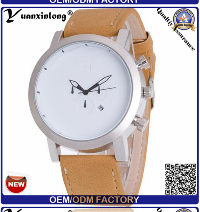 Yxl-379 Simple Design Military Watch Leather Strap Mvmt Quartz Vogue Trendy Wristwatch Mens Watches Wholesale