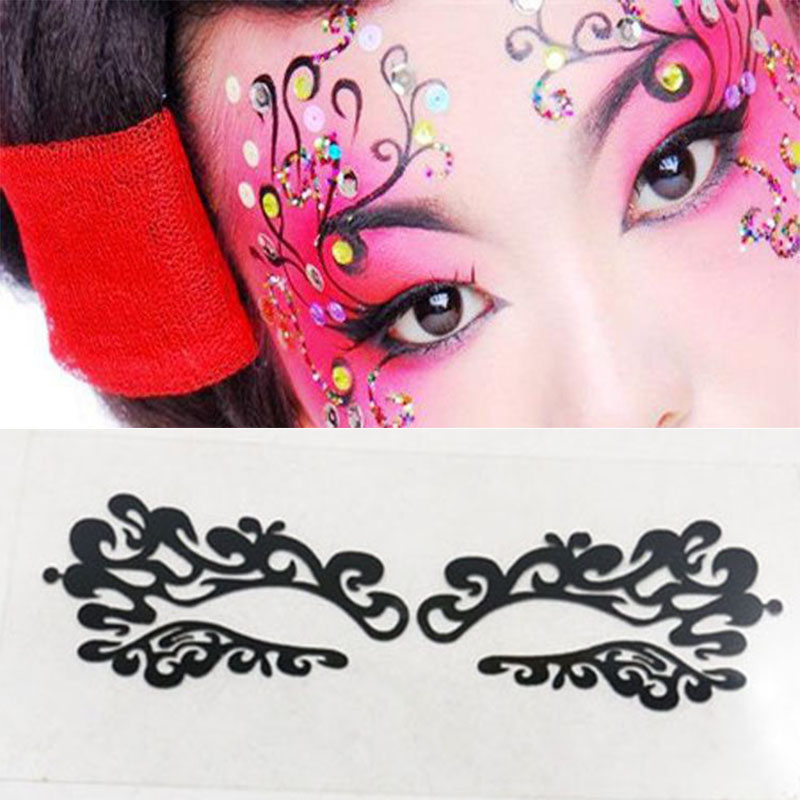 Face Art Eye Shadow Sticker Removable Glitter Flash Eye Sticker