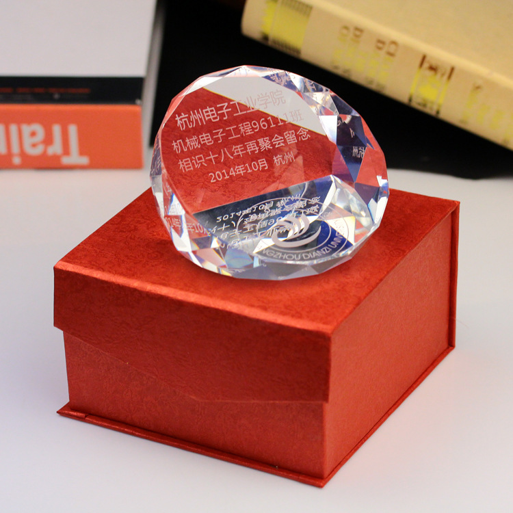 Crystal Card Holder Glass Crystal Paperweight