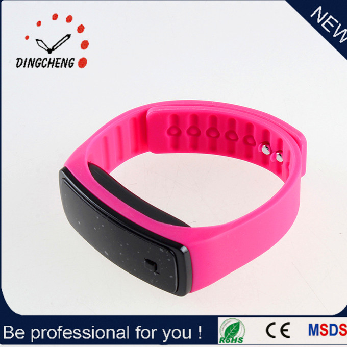 Simple Silicone Unisex Mute LED Watches, Watch Manufacturer Mirror LED LCD Wrist Bangle