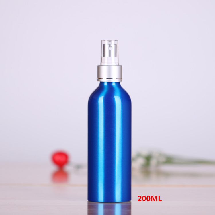 Aluminum Perfume Bottle with Aluminum Spray Pump and PP Top