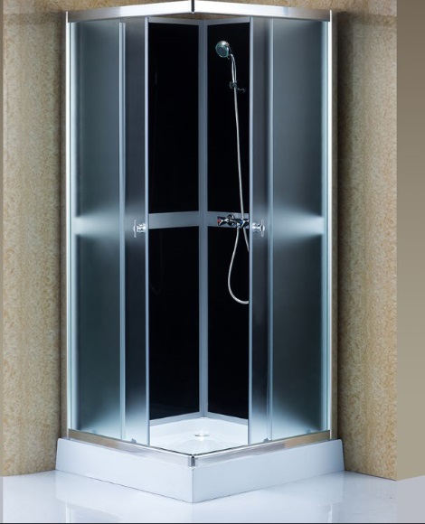 Square Grey Glass 90*90cm Shower Enclosure (ADL-880)