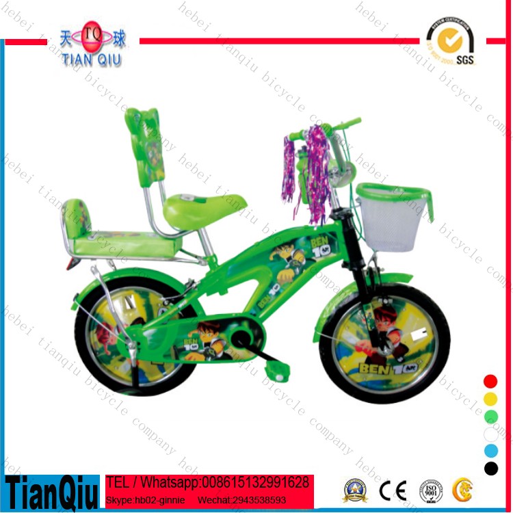 Pretty Style 16 Inch Good Quality Kids 4 Wheel Bike Alloy Suspension MTB / Dirt Bike for Kids/ Children Bicycle with Back Seat