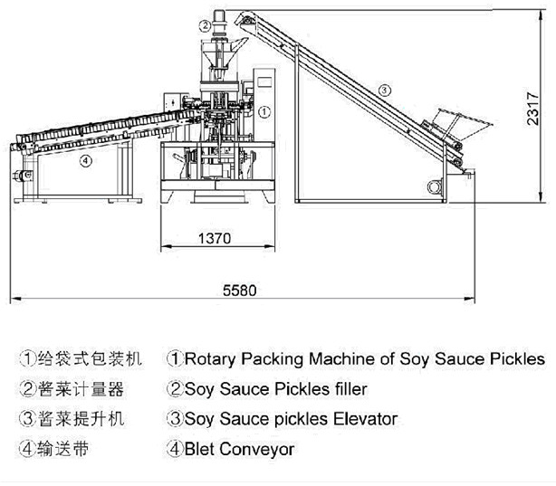 Soy Sauce Pickles Packing Machine Food Filling and Sealing Machine