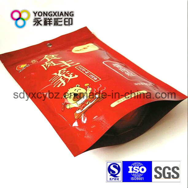 Stand up Ziplock Plastic Packaging Bag with Handle Hole