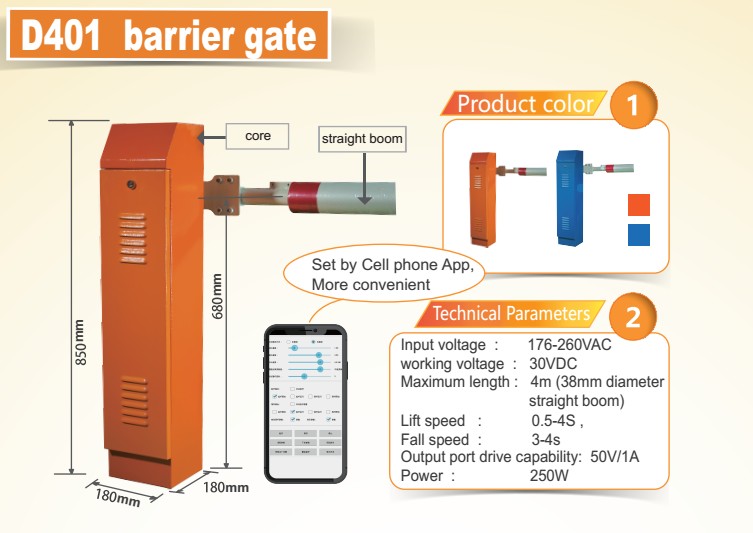 Parking boom barrier system/nice boom gate