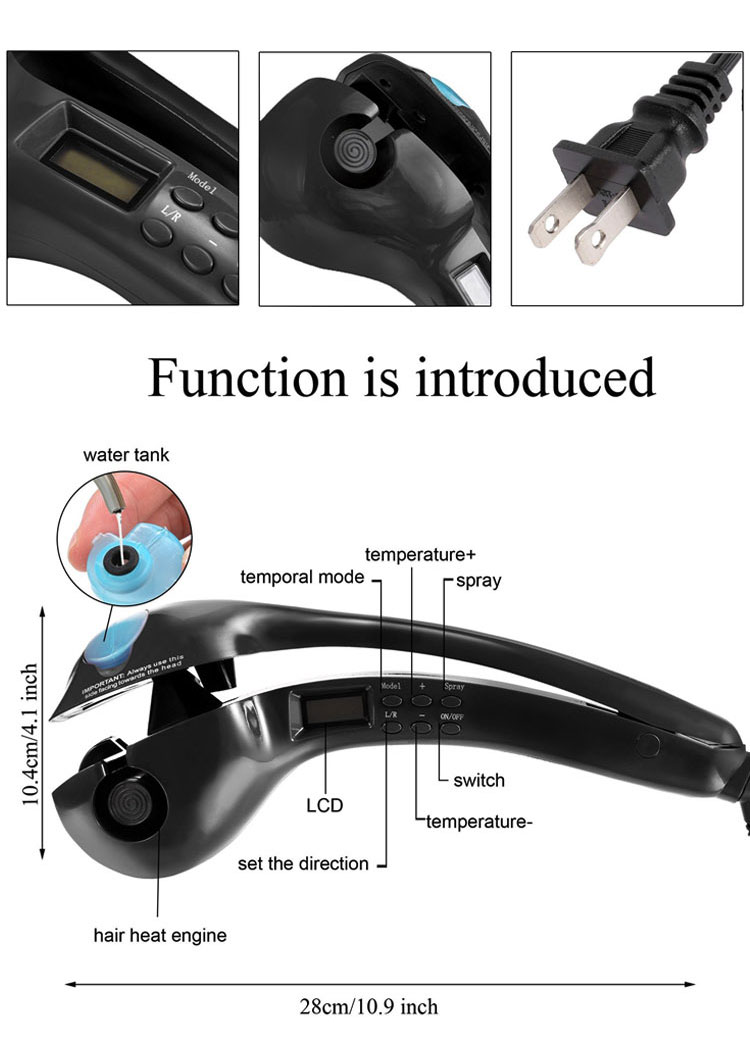 Christmas Gift Automatic LCD Steam Hair Curler