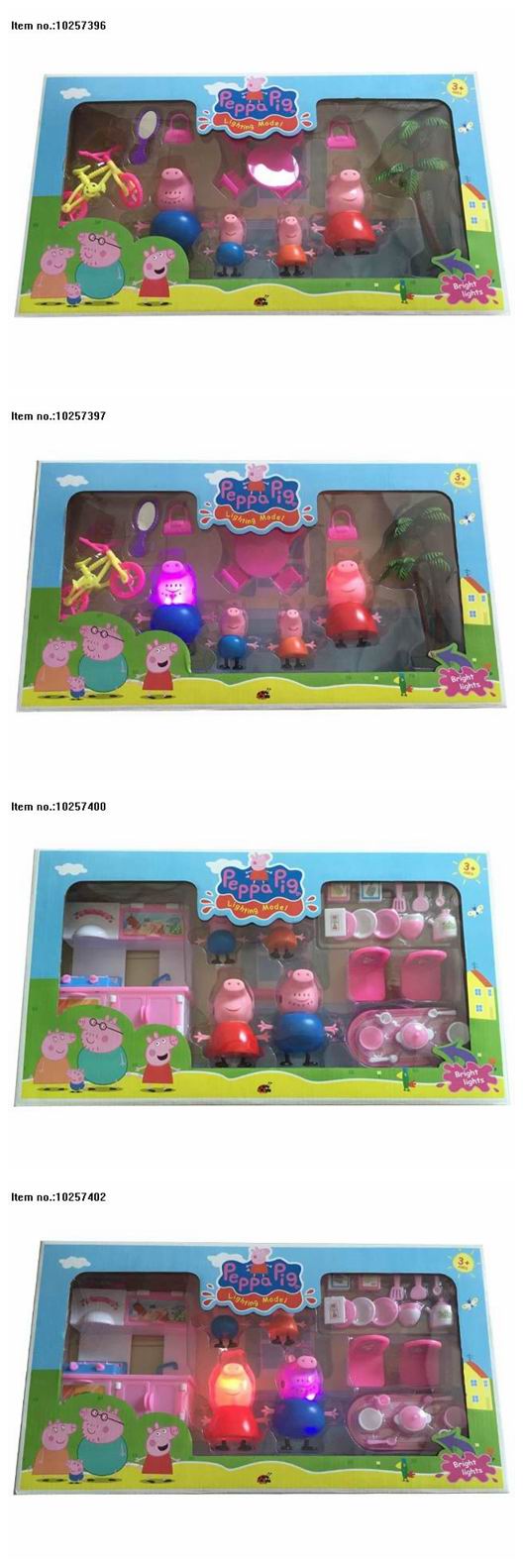 Popular Cartoon of Pink Pig Family Toys for Kids