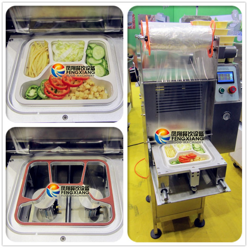 Fs-600 Fast Food Box Sealing Machine, Rice Tray Sealing Machine, Salad Tray Film Sealing Machine
