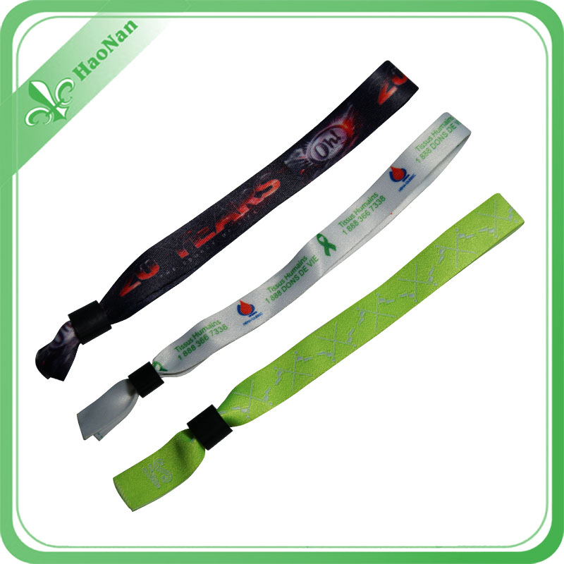 Promotional Polyester Bracelet Fabric Wristband for Gift Items