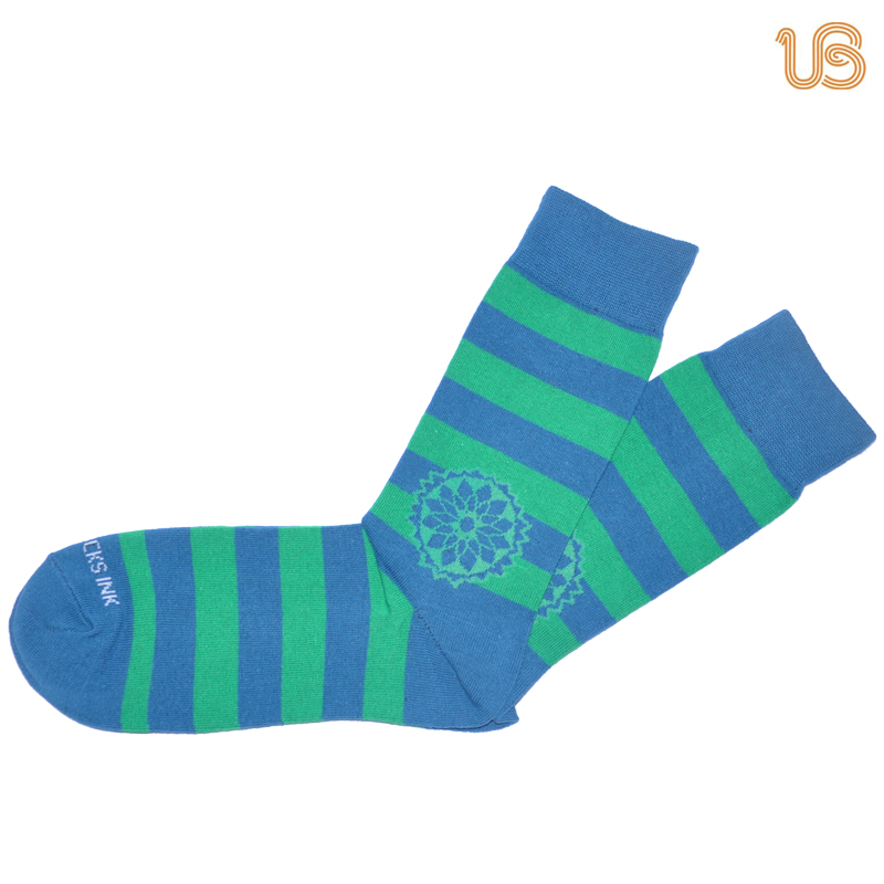 Light Color Stripe Cotton Sock for Men