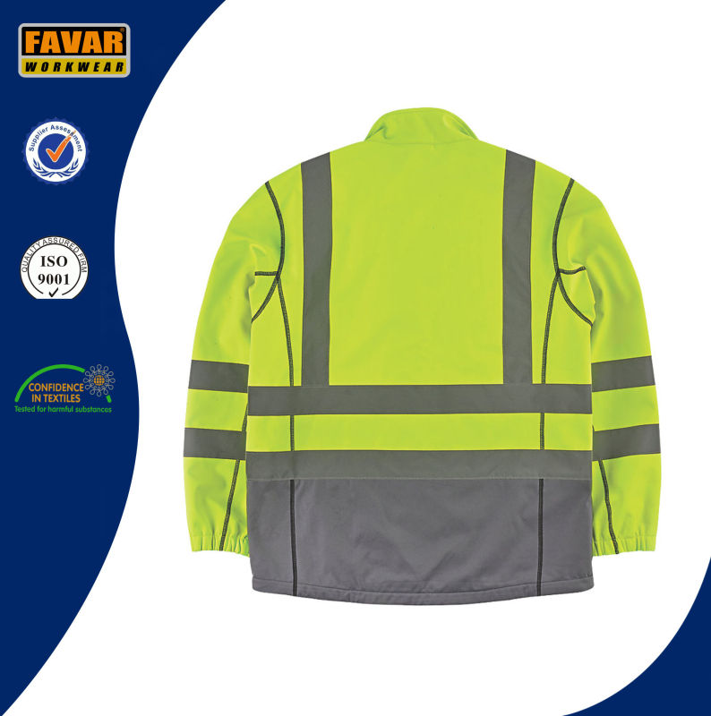 High Vis 2 Tone Waterproof Breathable Softshell Jacket