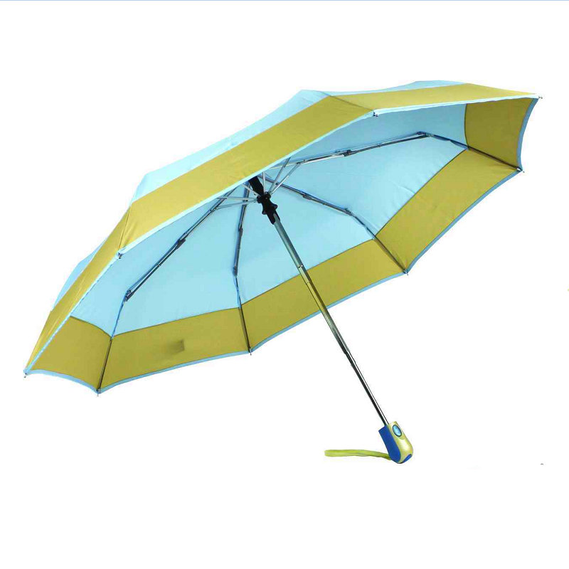 Border&Edged Solid Fold Open&Close Umbrellas (YS-3FD22083967R)