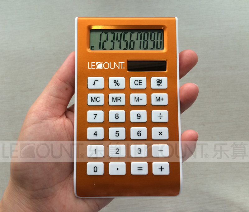 10 Digits Aluminium and ABS Dual Power Handheld Calculator (LC528)