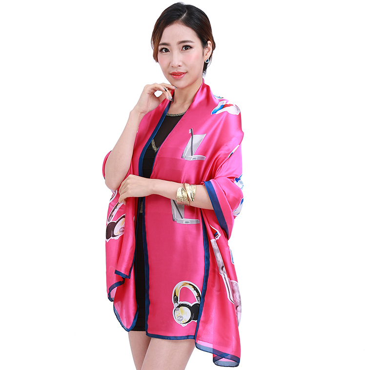 Lady Fashion Digital Printed Polyester Scarf