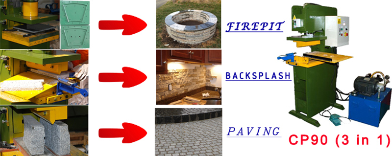 Multi Function Stone Recycling Pressing Machine (Backsplash and firepit)