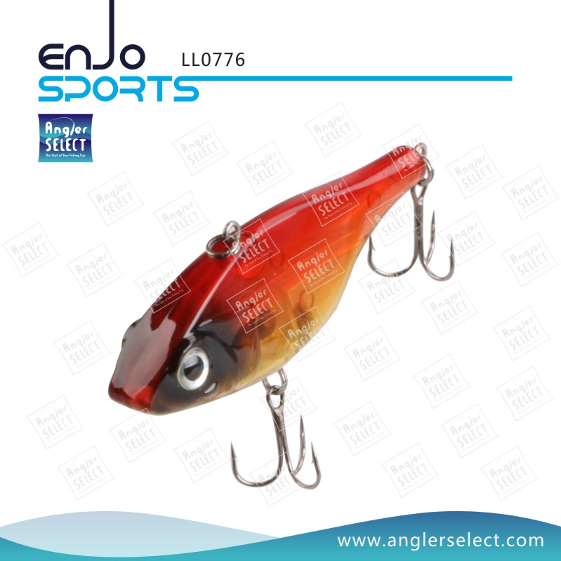 Angler Select ABS Hard Lipless Top Water Fishing Tackle Lure with Vmc Treble Hooks (LL0776)