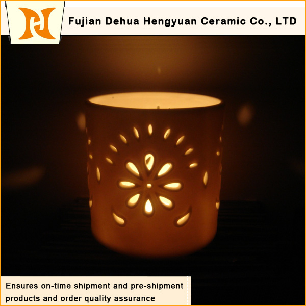 Hot Selling Hollow out Ceramic Christmas Candle Holder (the LED lamp shade)