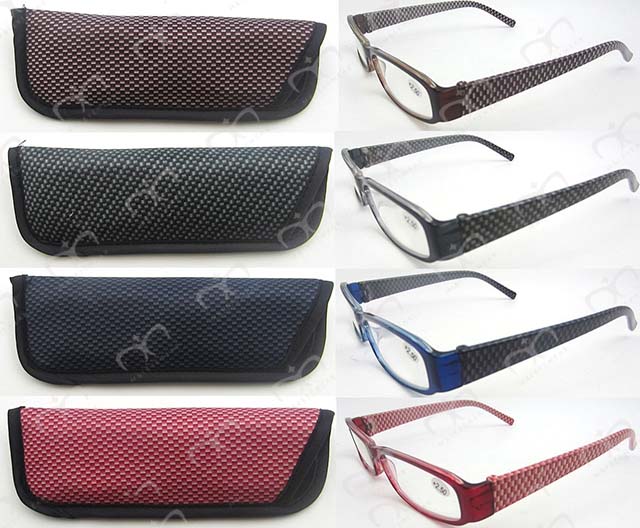 Fashion Plastic Reading Glasses with Pouch Hot Selling (WRP410324)