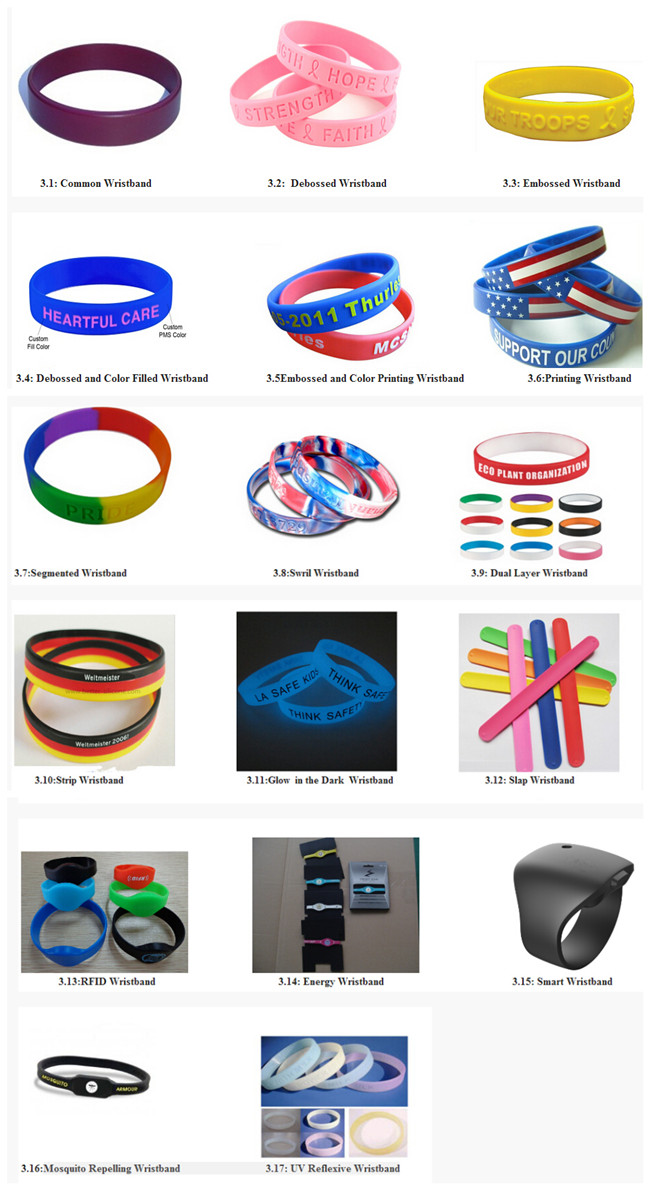 Embossed Costum Silicone Bracelets for Your Event