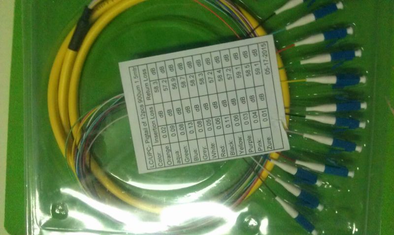 12 Cores LC Fanout Fiber Optic Pigtail- Sm Type