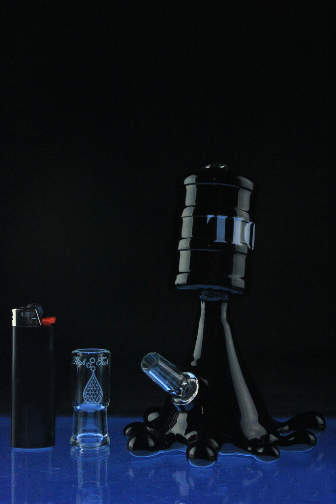 Black Oil Spill Rig Hookah Glass Smoking Water Pipe (ES-GB-560)