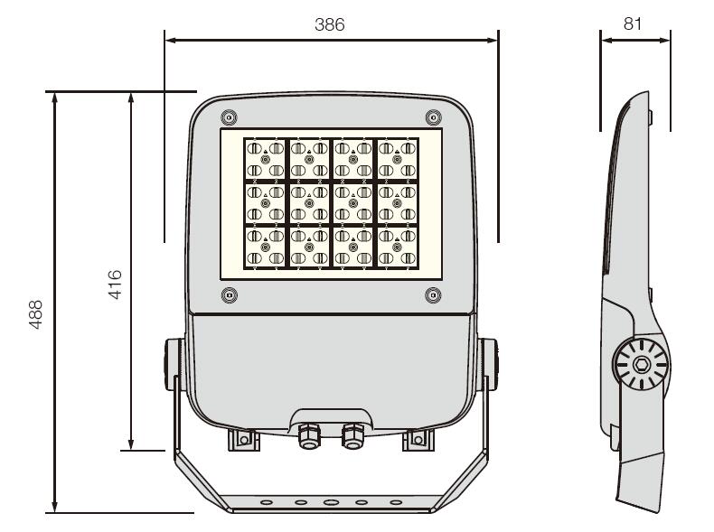 High Power Efficiency Outdoor LED Light Fixture LED Flood Light