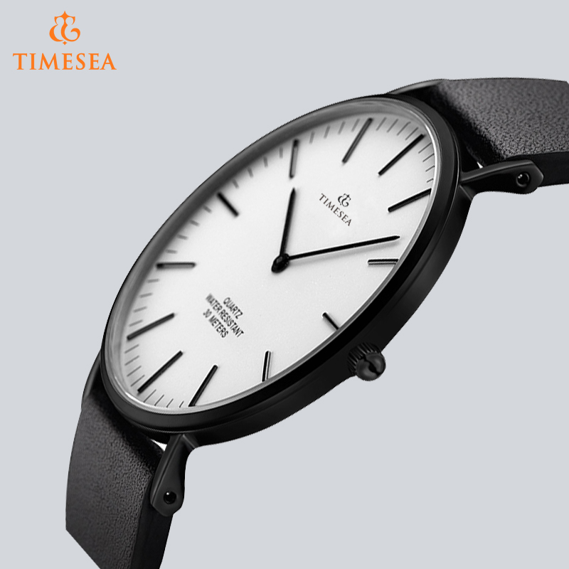 Luxury Quartz Quality Wrist Watch with Genuine Leather Strap 72635