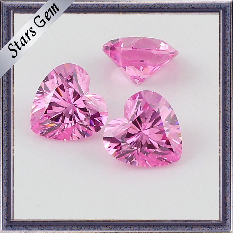 High Quality Heart Shape Zirconia Synthetic Gems Stone for Jewelry