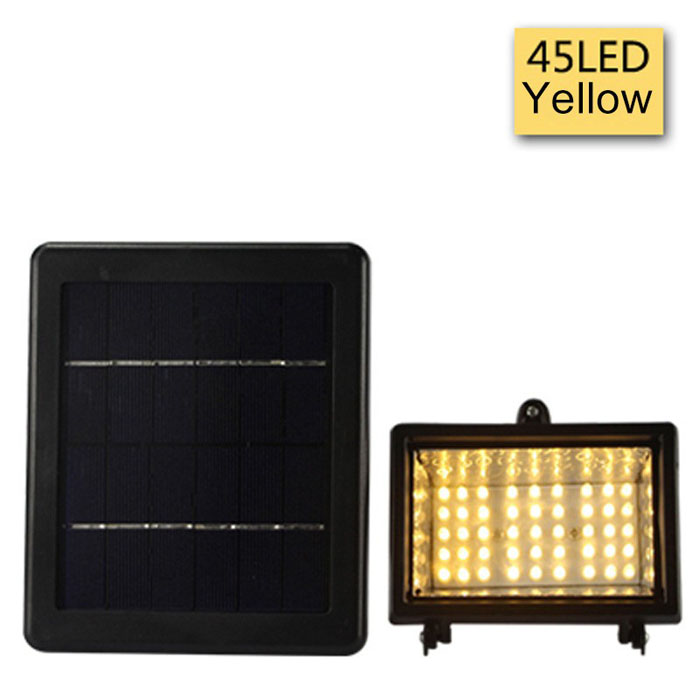 Solar Power 45 LED Flood Light Lawn Lamp Outdoor Courtyard Garden Waterproof Spotlight Pathway Yard Light