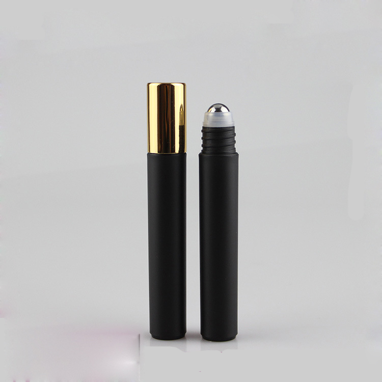 10ml Wholesale Silver Plastic Bottle Roller Bottle with steel Roll and Aluminum Cap