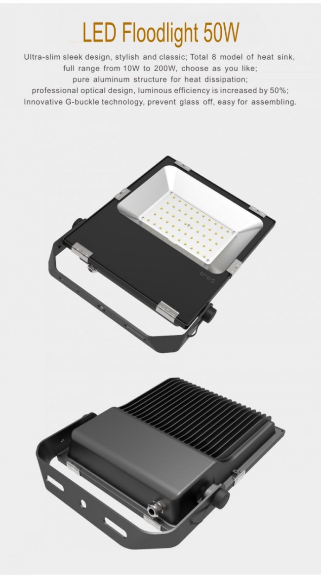 High Power 50W LED Flood Light 5000lm Orsam SMD3030 IP65