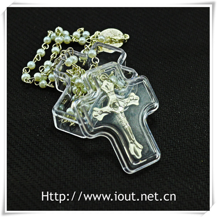 Religious Plastic Packing Box, Rose Plastic Box, Catholic Box, Rosary Box (IO-p023)