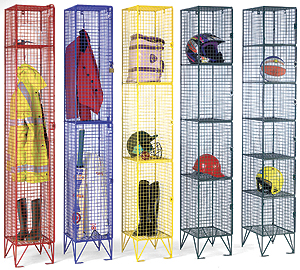 Industrial Wire Mesh Storage Lockers